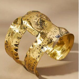 NWT Anthropologie Intertwined Tarnished Gold Cuff Bracelet